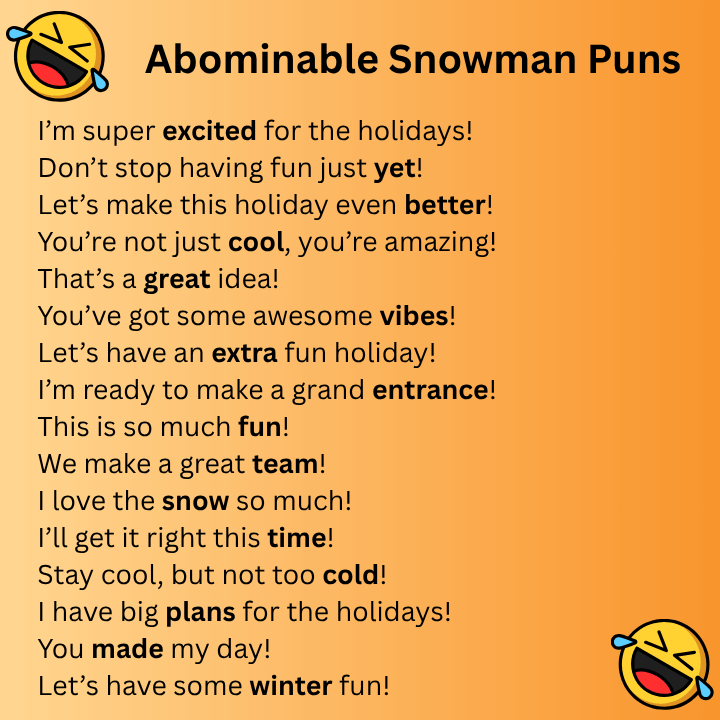 Abominable Snowman Puns