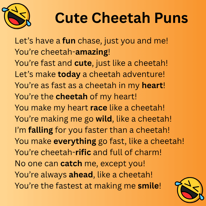 Cute Cheetah Puns
