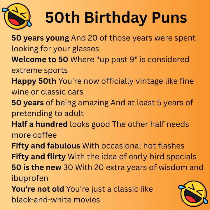 50th Birthday Puns