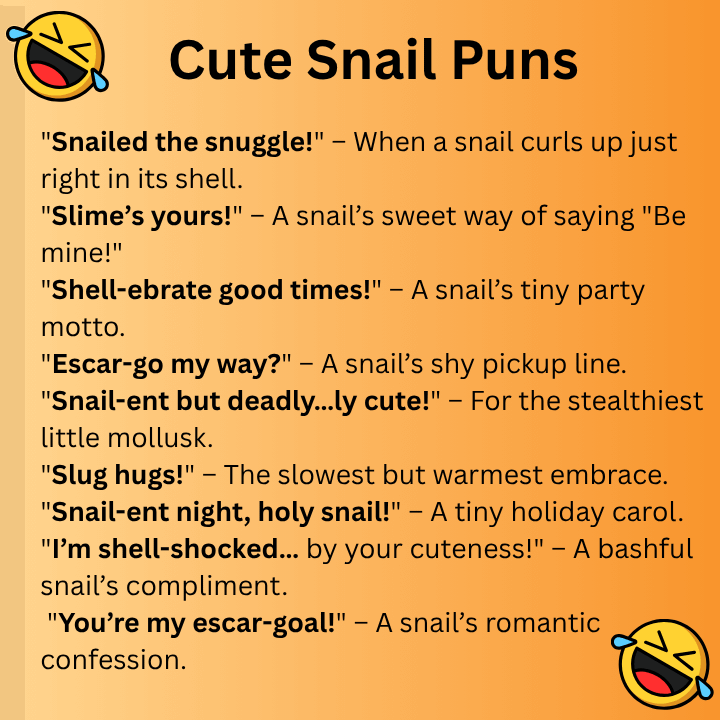 Cute Snail Puns