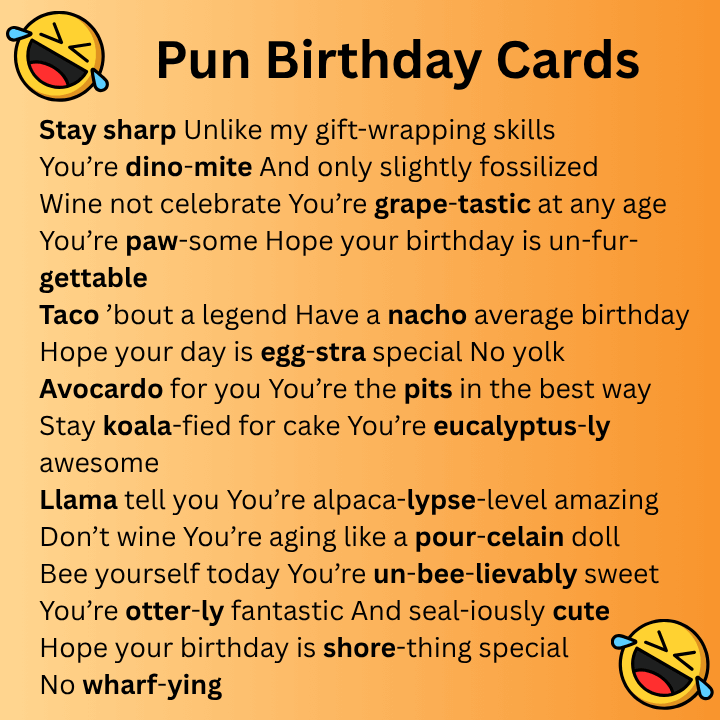 Pun Birthday Cards