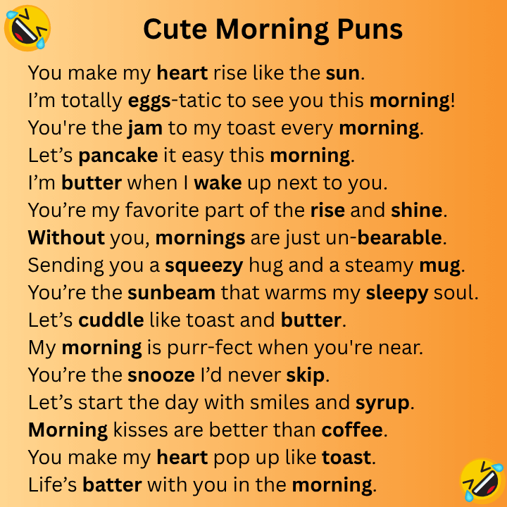 Cute Morning Puns