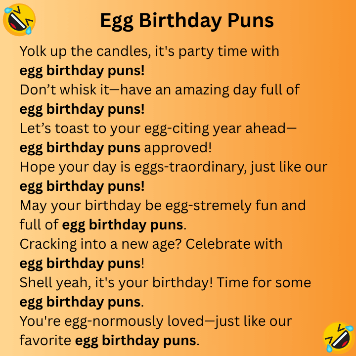 Egg Birthday Puns