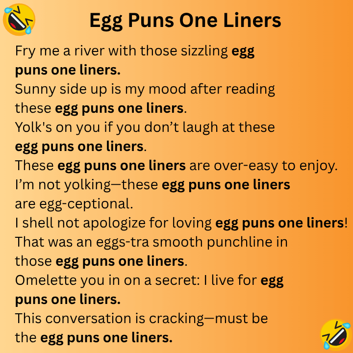 Egg Puns One Liners