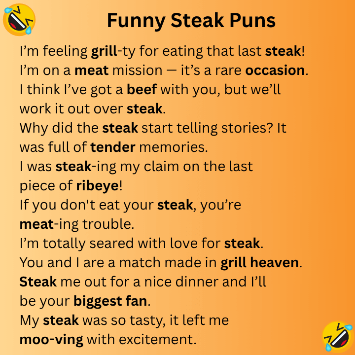 Funny Steak Puns