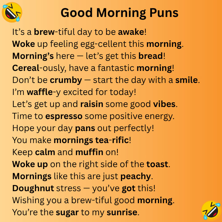 Good Morning Puns