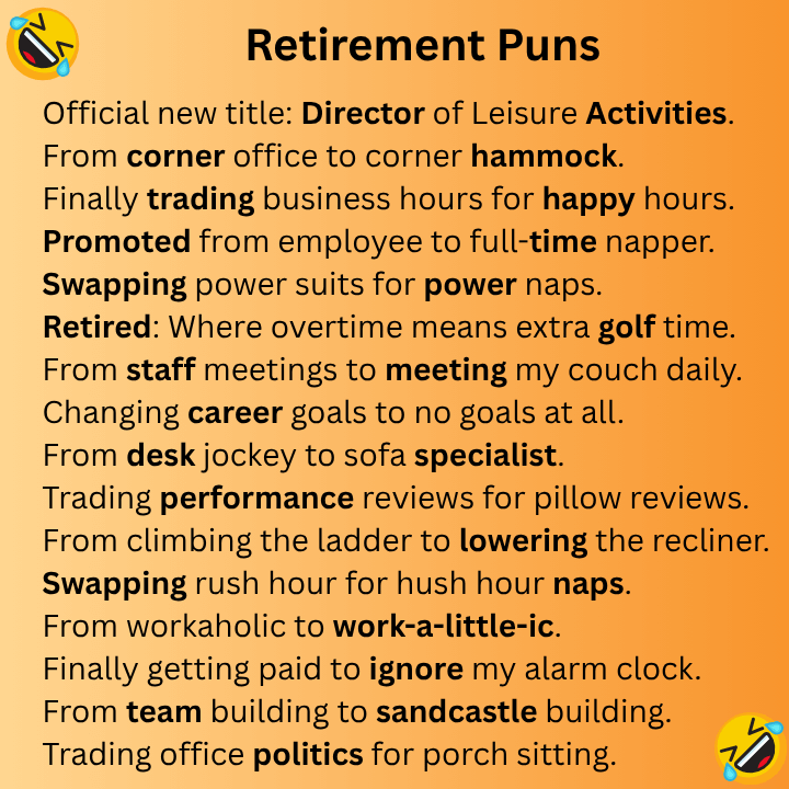 Retirement Puns
