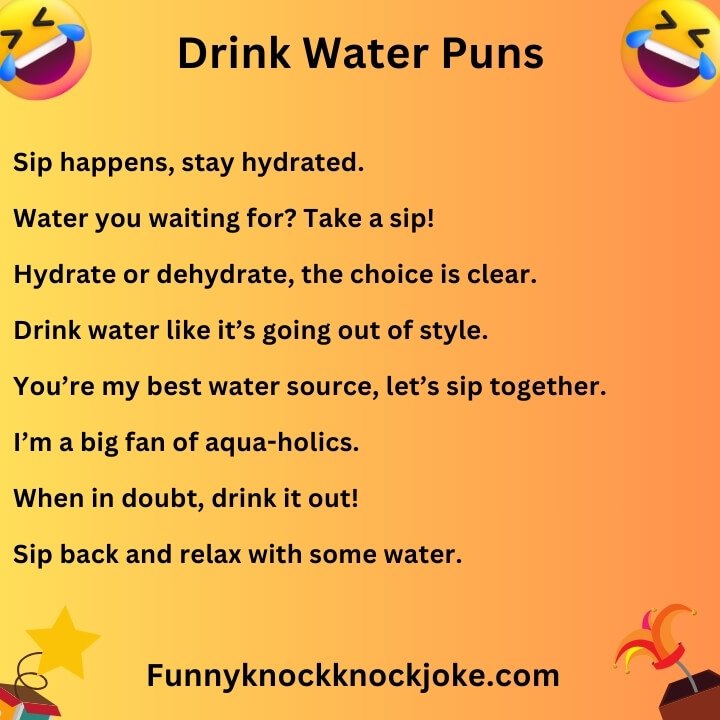 Drink Water Puns 