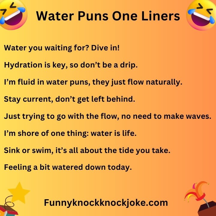 Water Puns one liners 