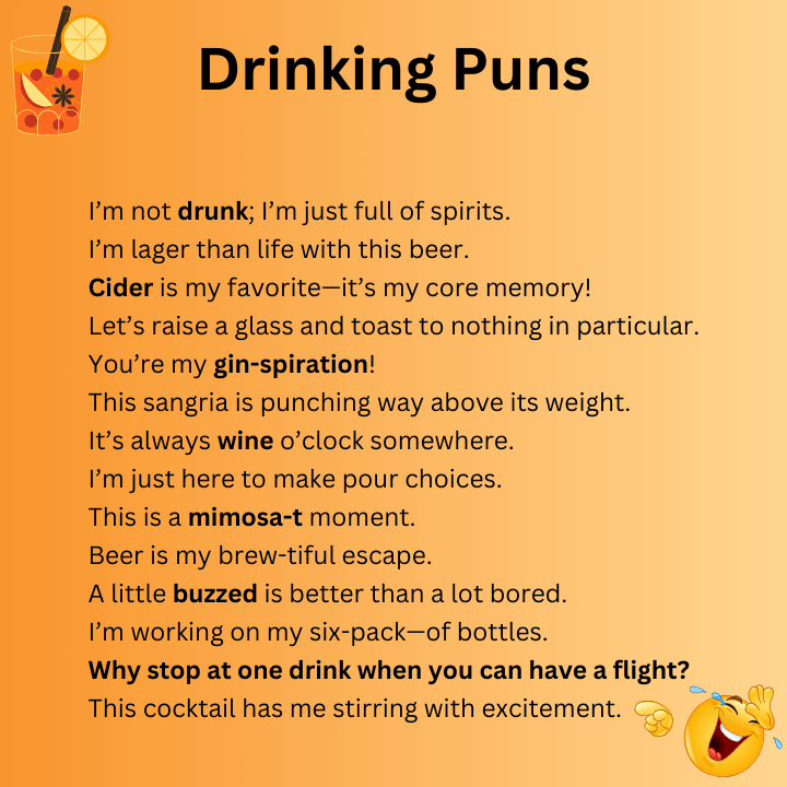 Funny Drinking Puns