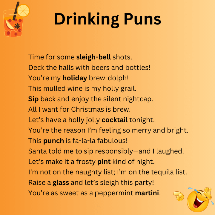 Holiday Drinking Puns