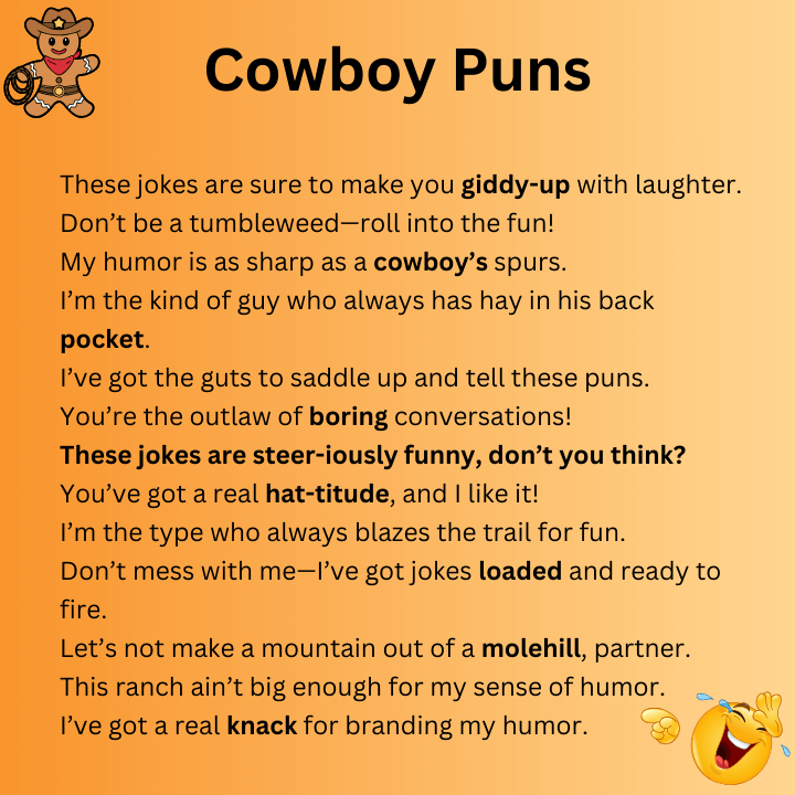 Cowboy Puns One Liners