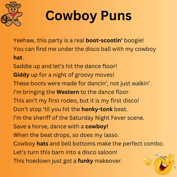 Disco Cowboy Puns