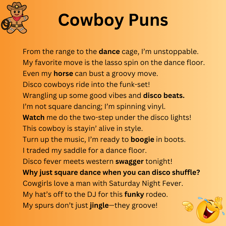 Disco Cowboy Puns