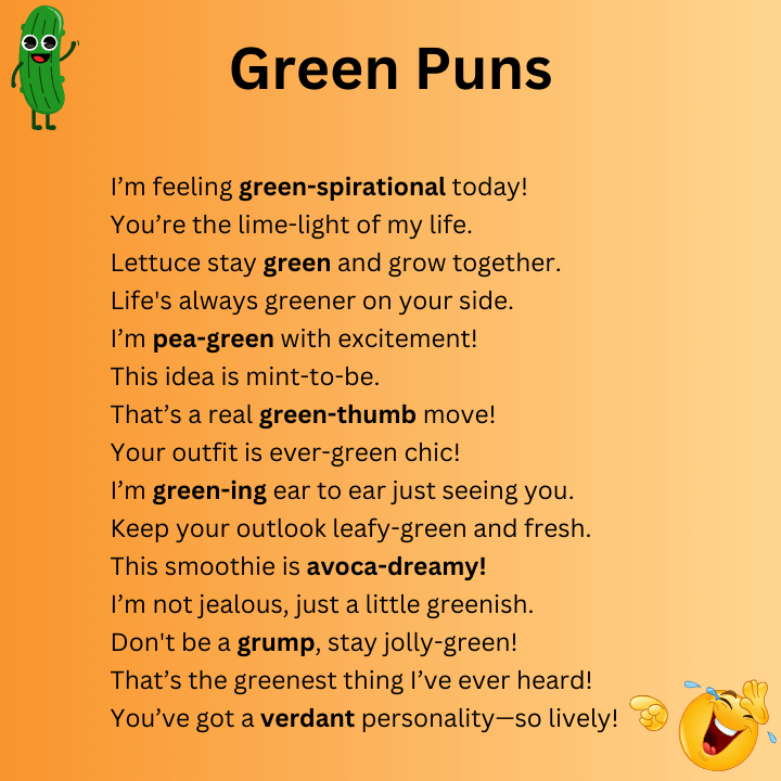 Color Green Puns