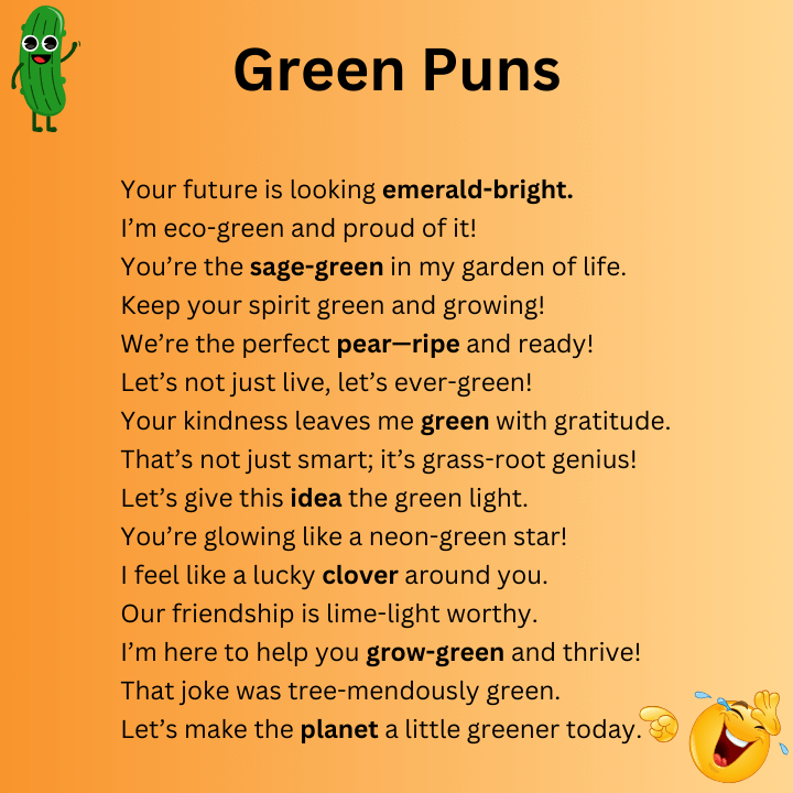 Color Green Puns