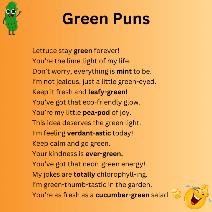 Green Puns One Liners