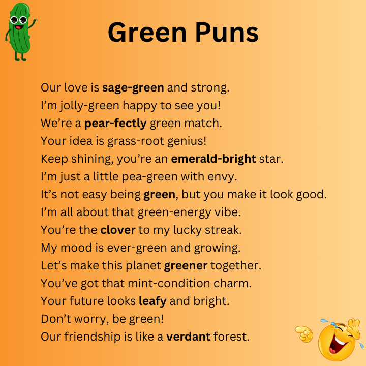 Green Puns One Liners