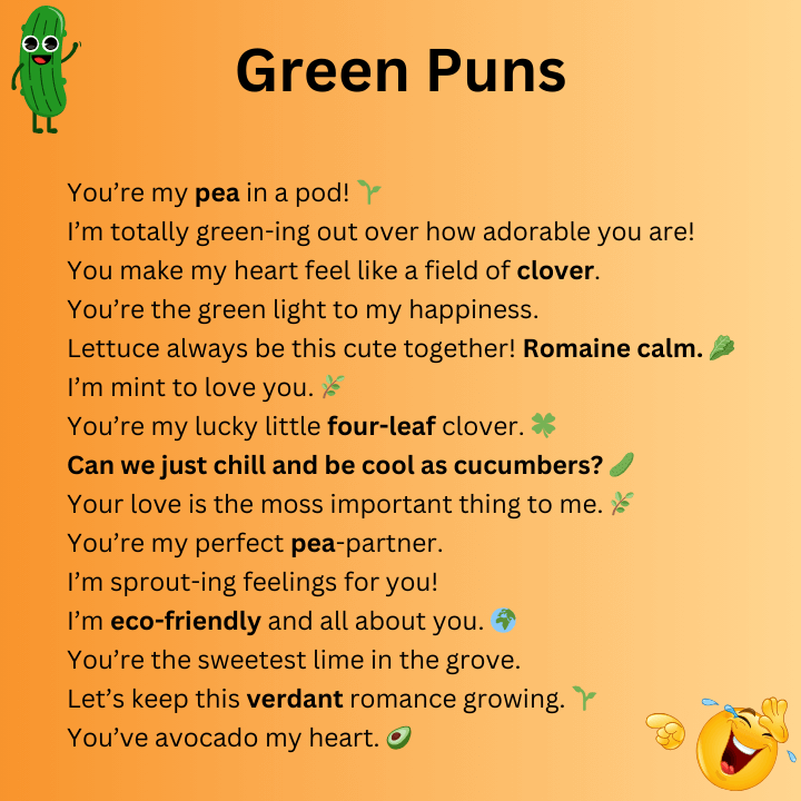 Cute Green Puns