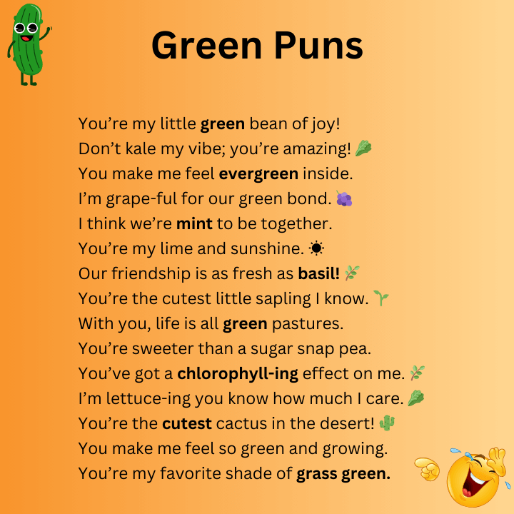 Cute Green Puns