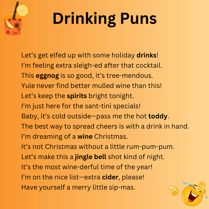 Christmas Drinking Puns