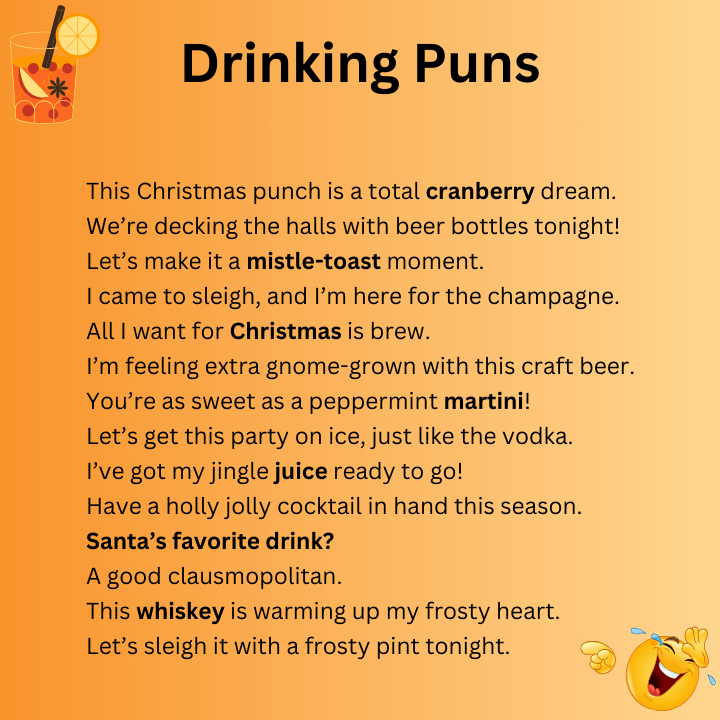 Christmas Drinking Puns