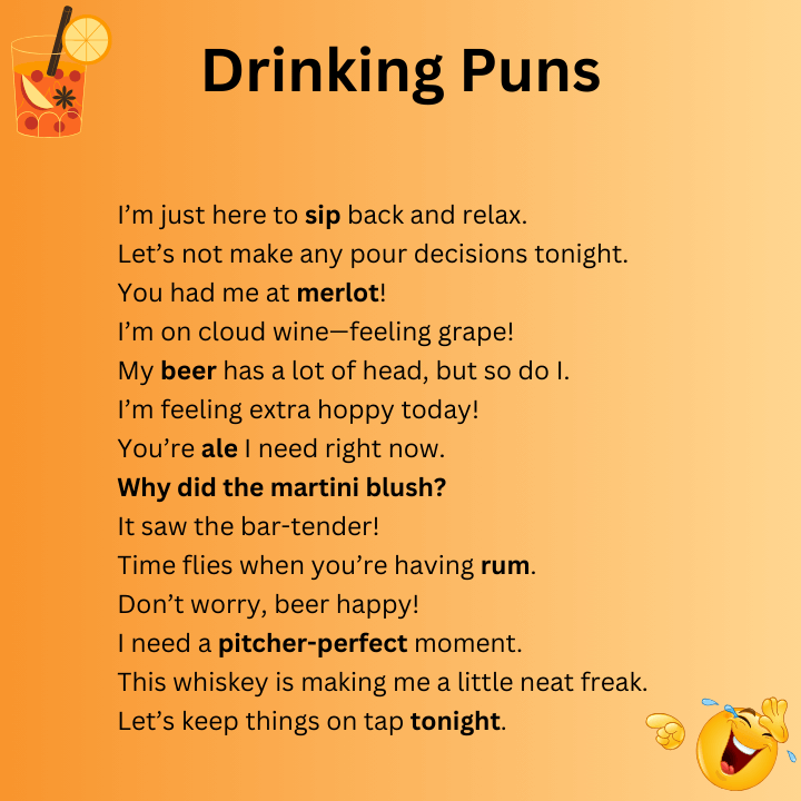 Funny Drinking Puns