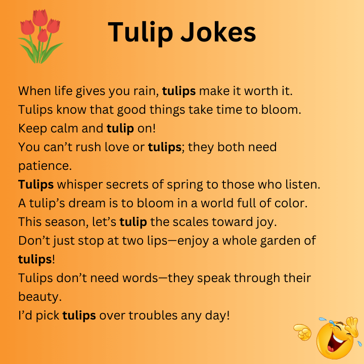 Tulip jokes on liners