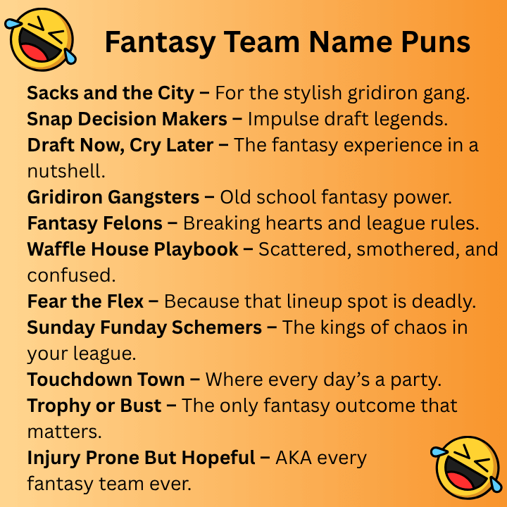 Fantasy Team Name Puns