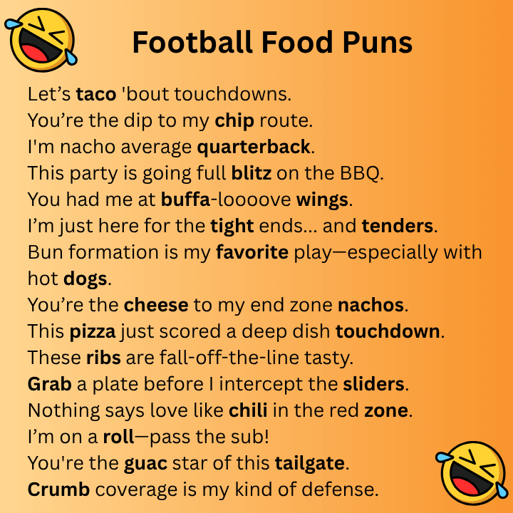 Football Food Puns