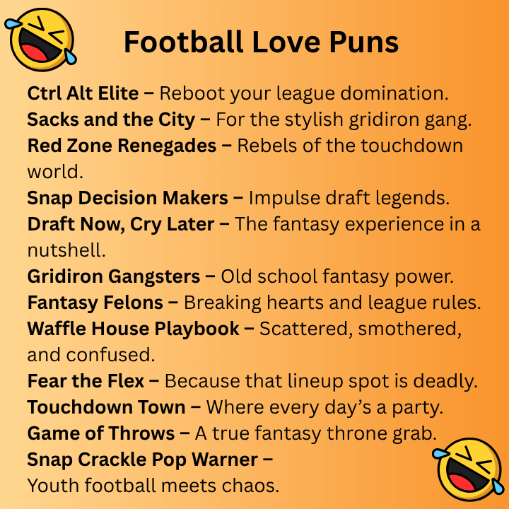 Football Love Puns