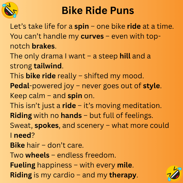 Bike Ride Puns