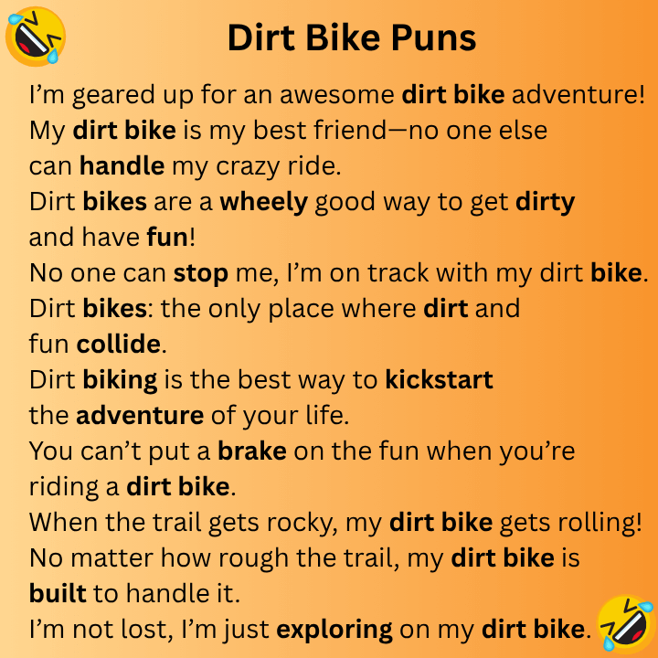 Dirt Bike Puns