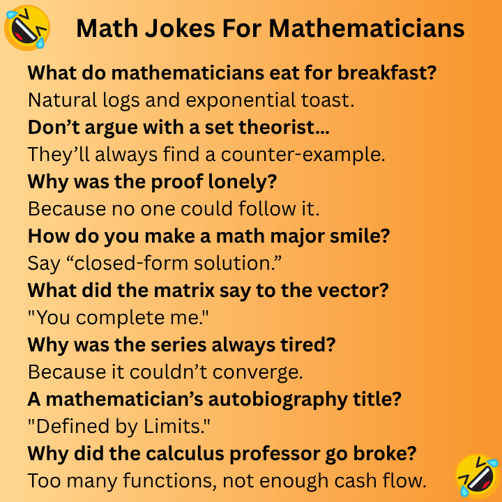 Math Jokes For Mathematicians